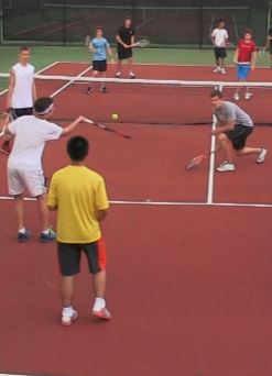 Beginner tennis lesson